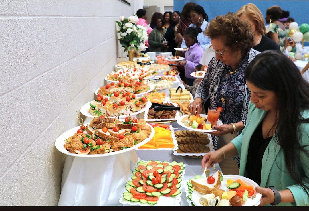 Guests at a catering event